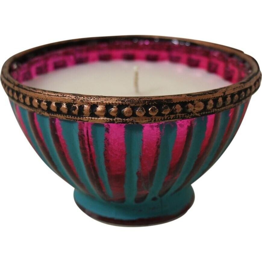 Candle Ribb Bowl Aqua