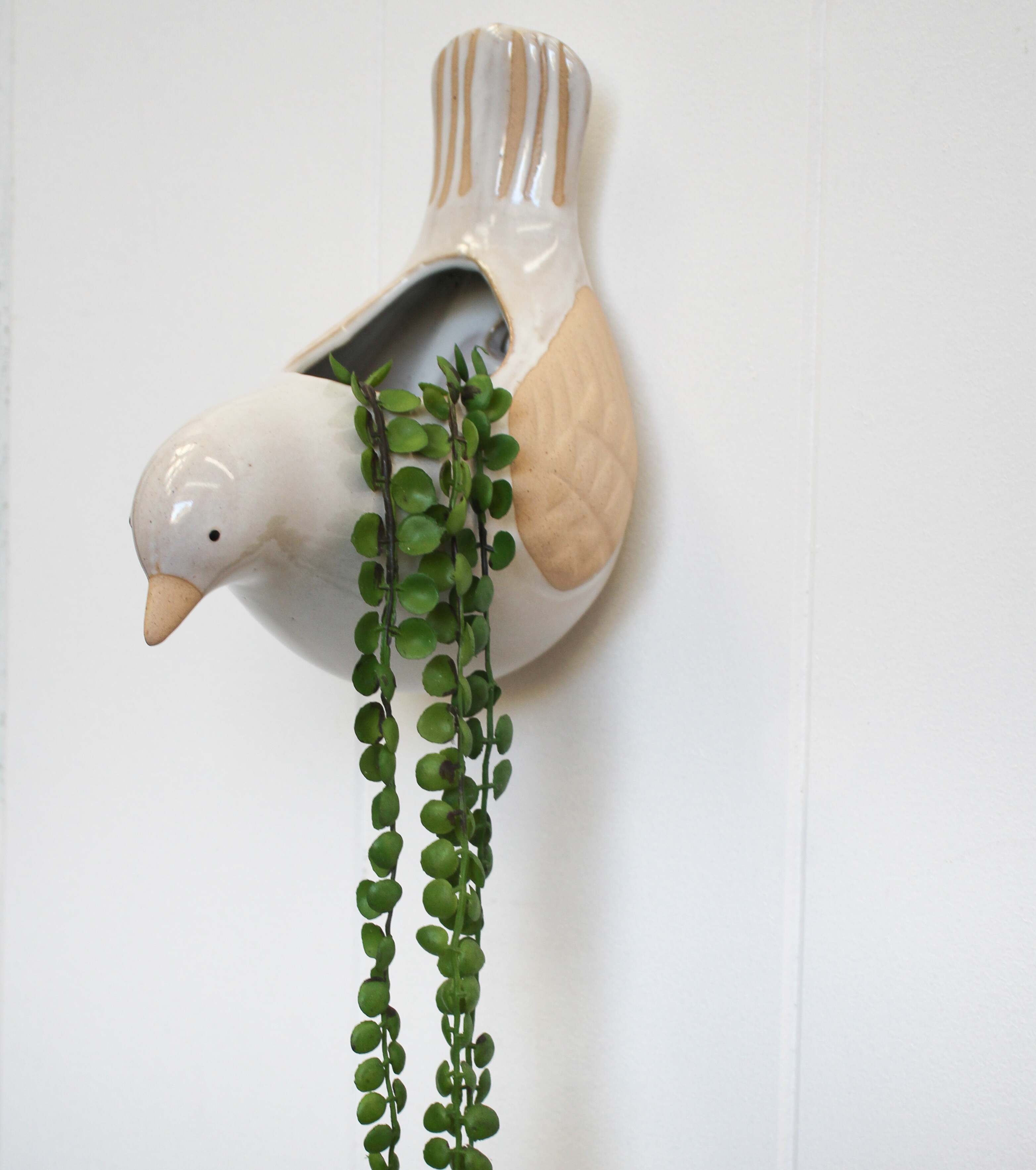 Wall Planter Bird White