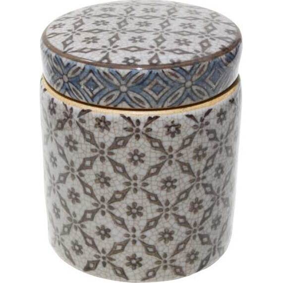 Lidded Jar Cross Diamond Small