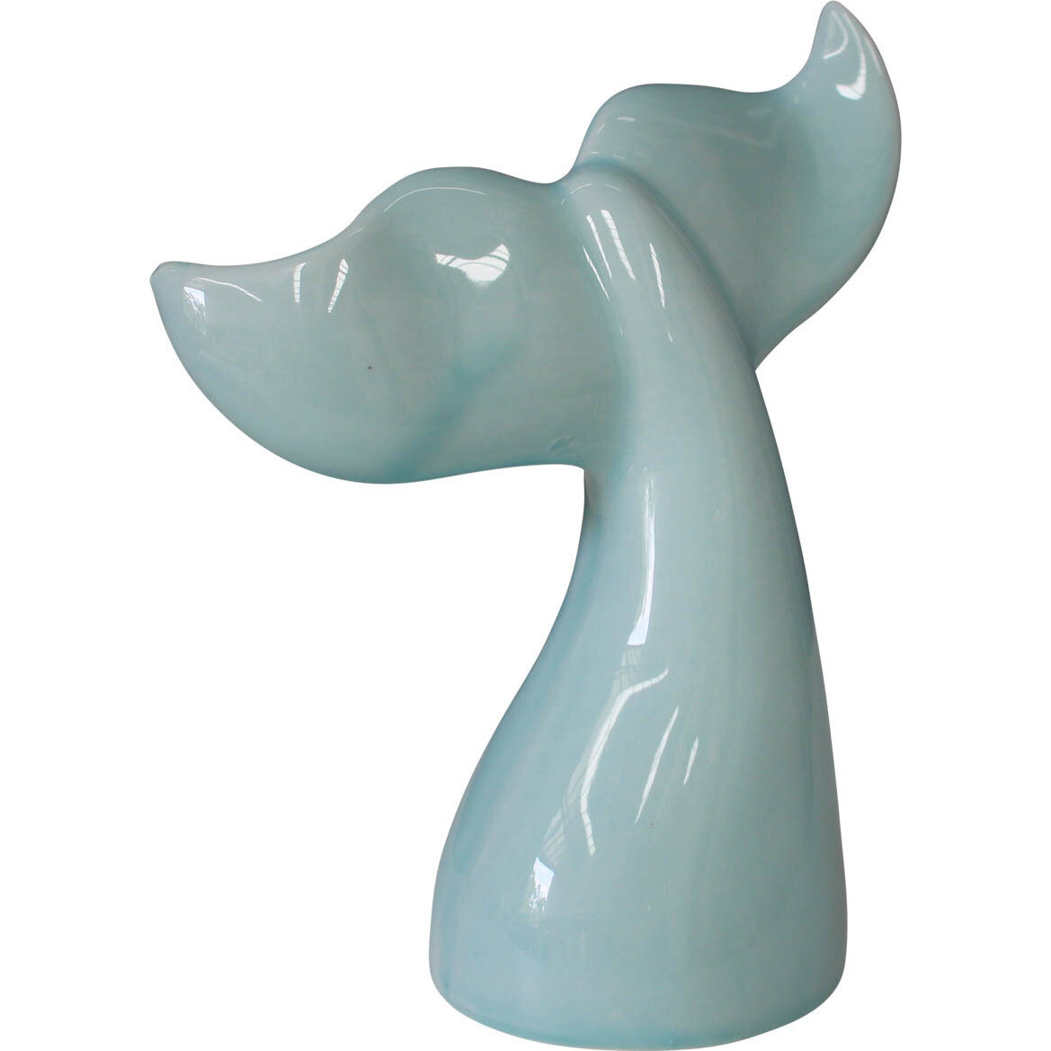 Whale Tail Decor Lrg Seafoam