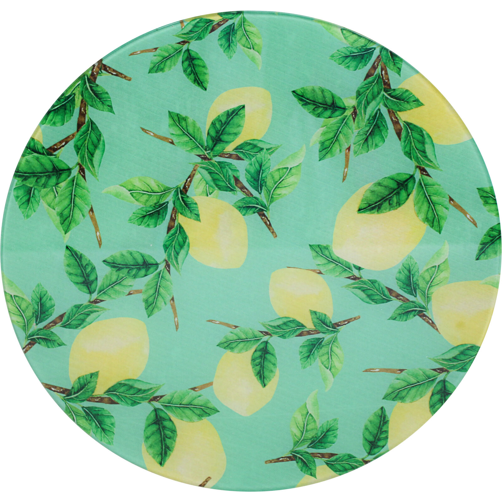 Tempered Glass Trivet Lrg 32cm Lemon