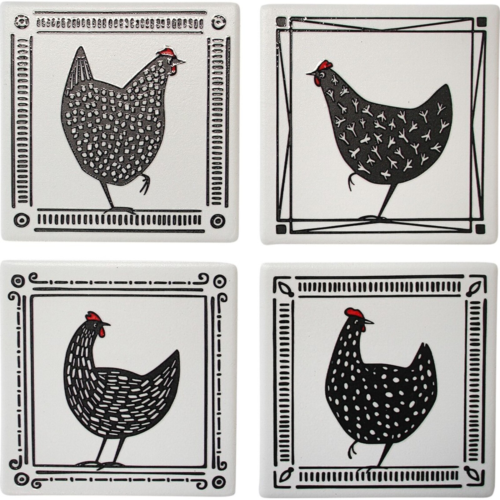 Coasters S/4 Cluckers