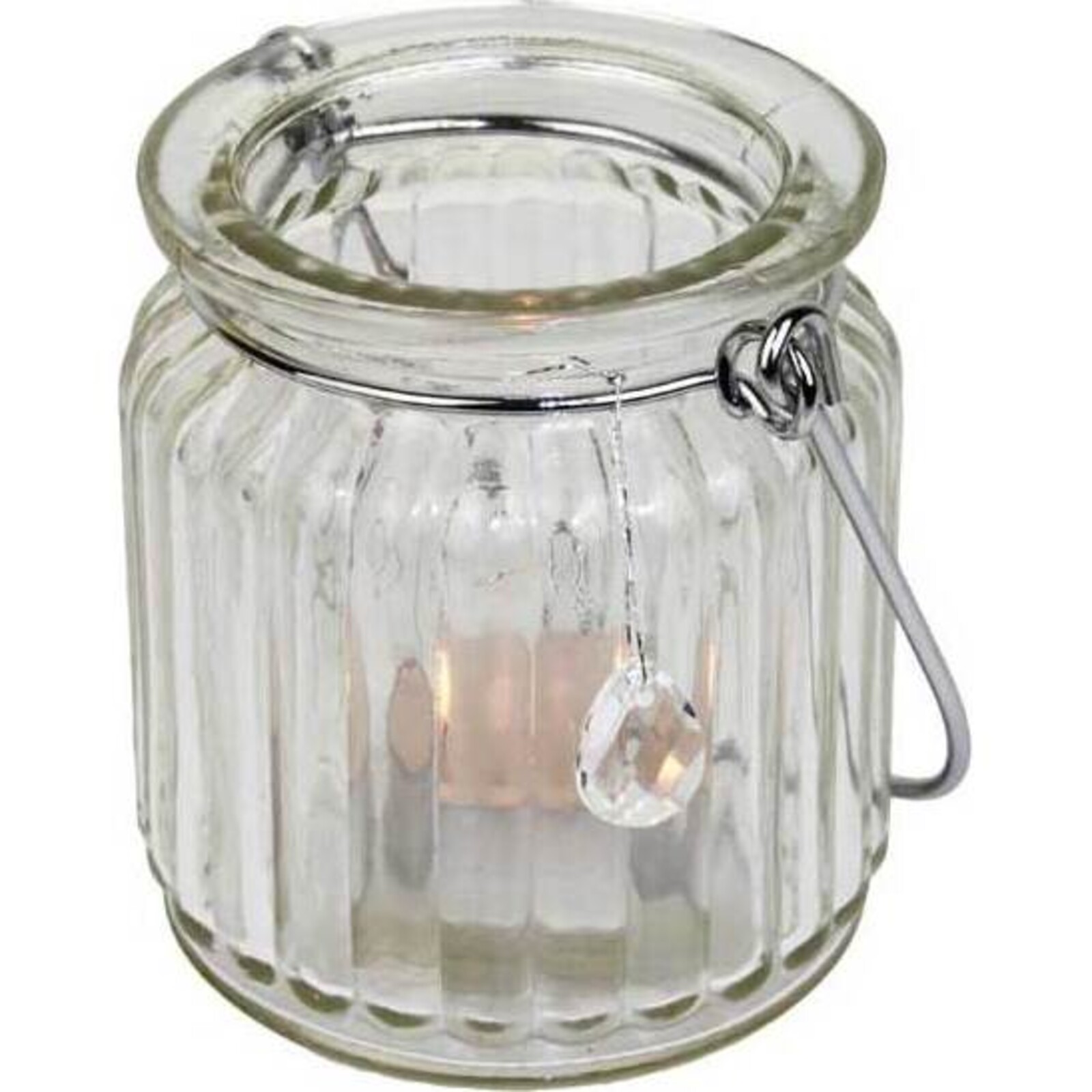 Votive Ribbed Glass Clear