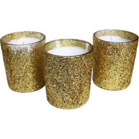 Votives Gold Sparkle Set/3