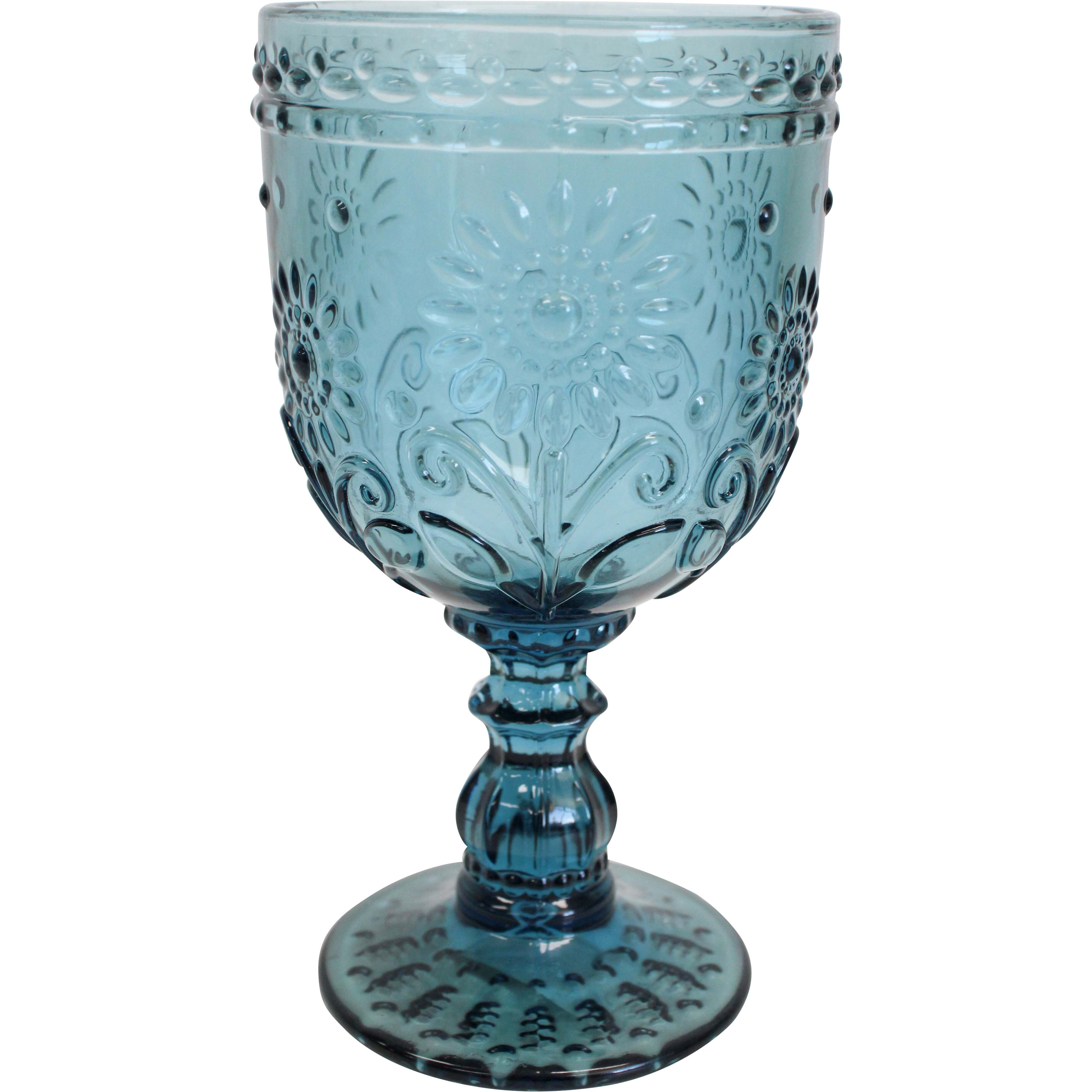 Wine Glass Garden Smoke Blue