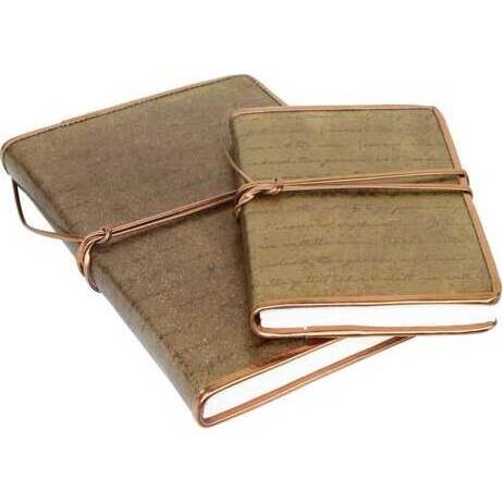 Leather Note Book Vintage Dark Gold