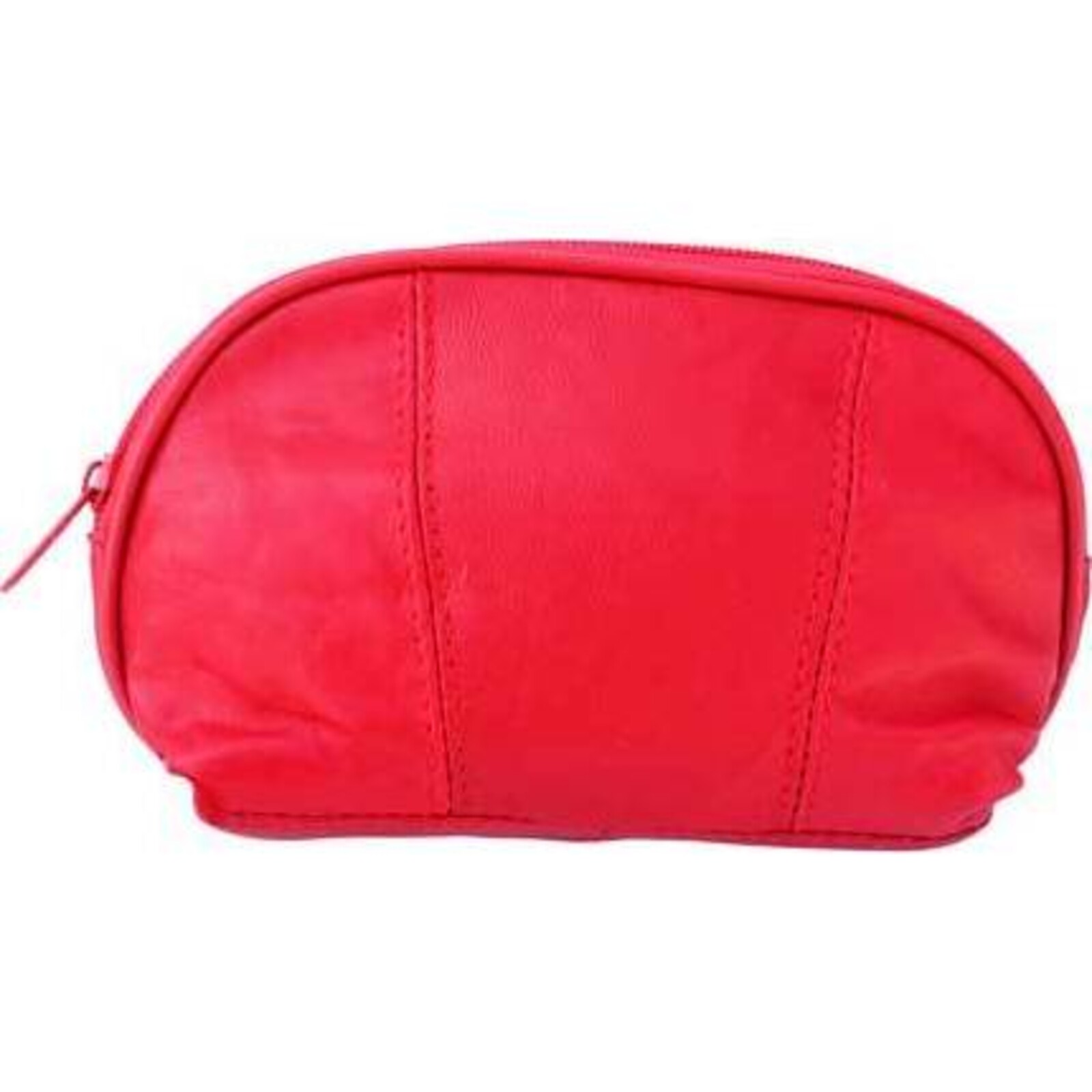 Leather Pouch Purse - Red