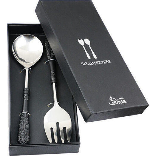 Salad Servers Baroque Black