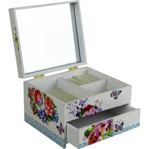 Jewellery Box Floral Butterfly