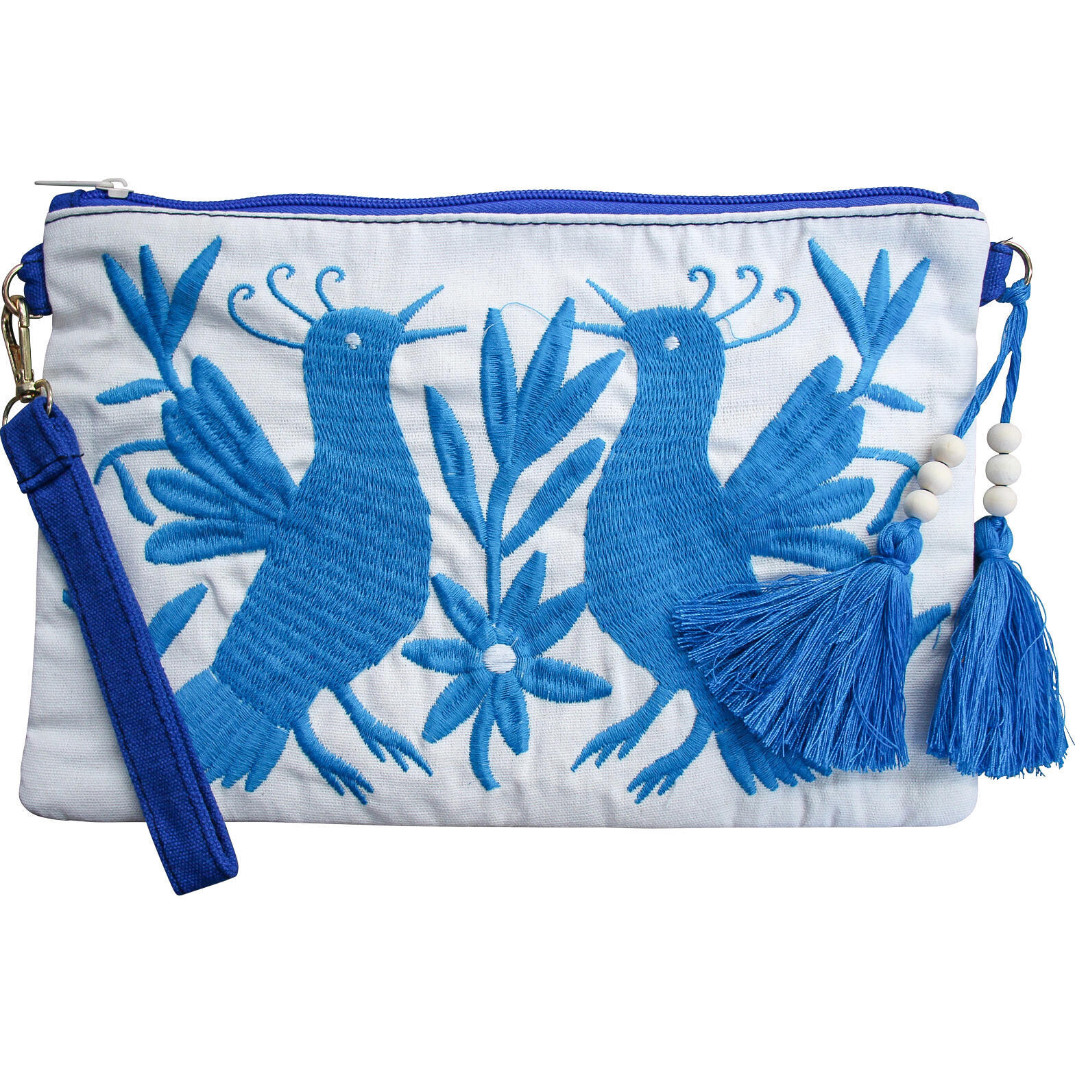 Purse Folk Birds Blue