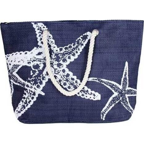 Beach Bag Starfish Navy