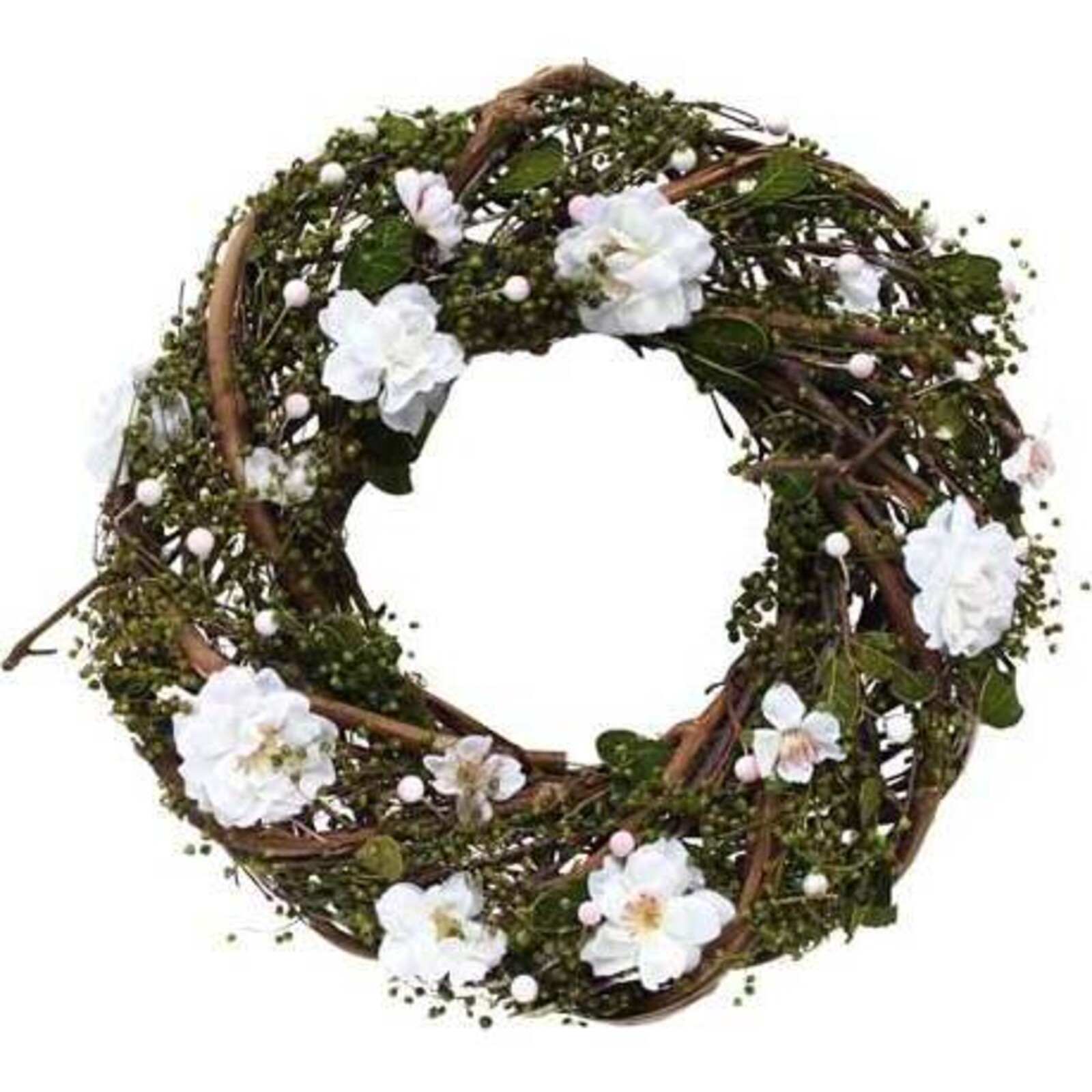 Circle Wreath White Rose