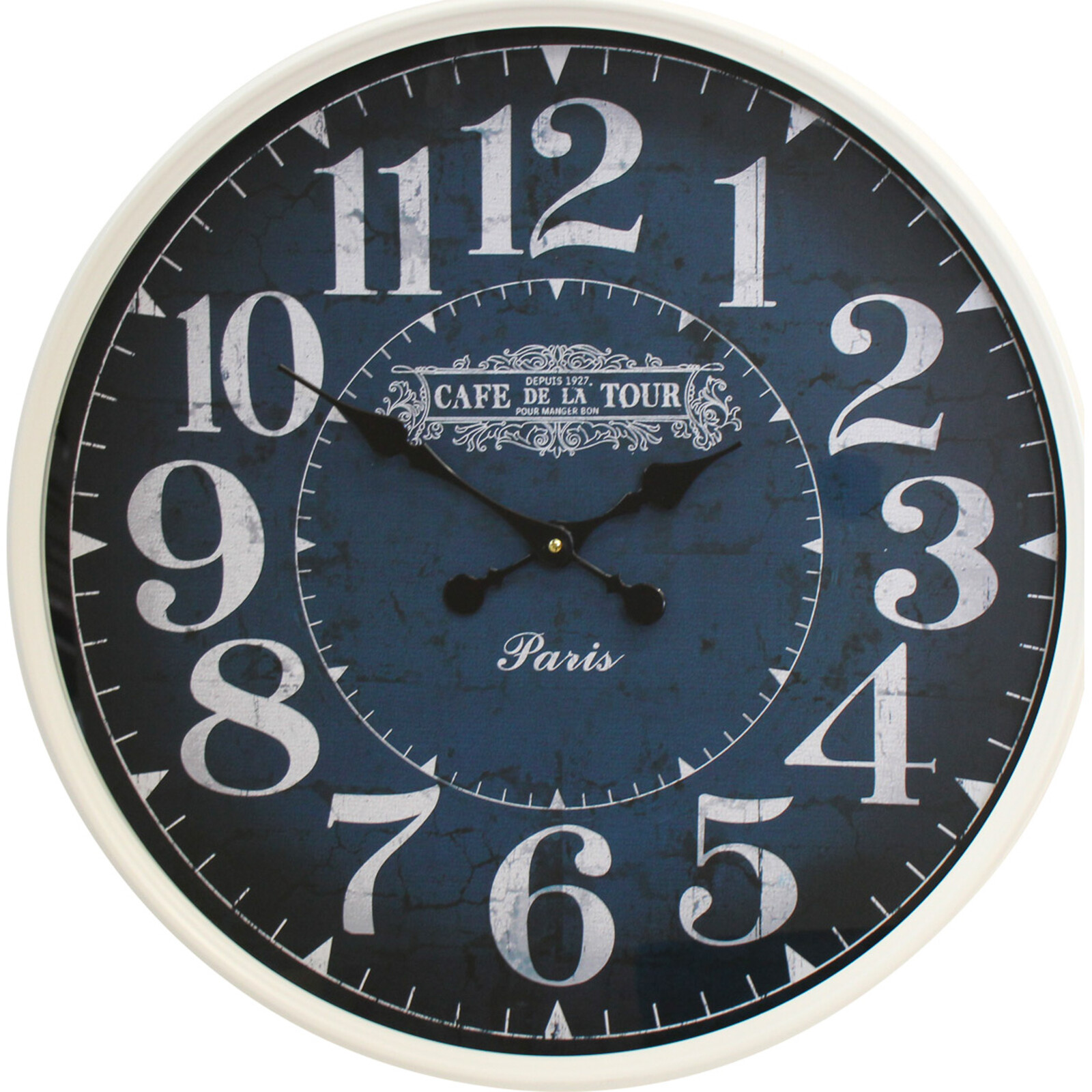 Clock De La Tour Navy 60cm Framed