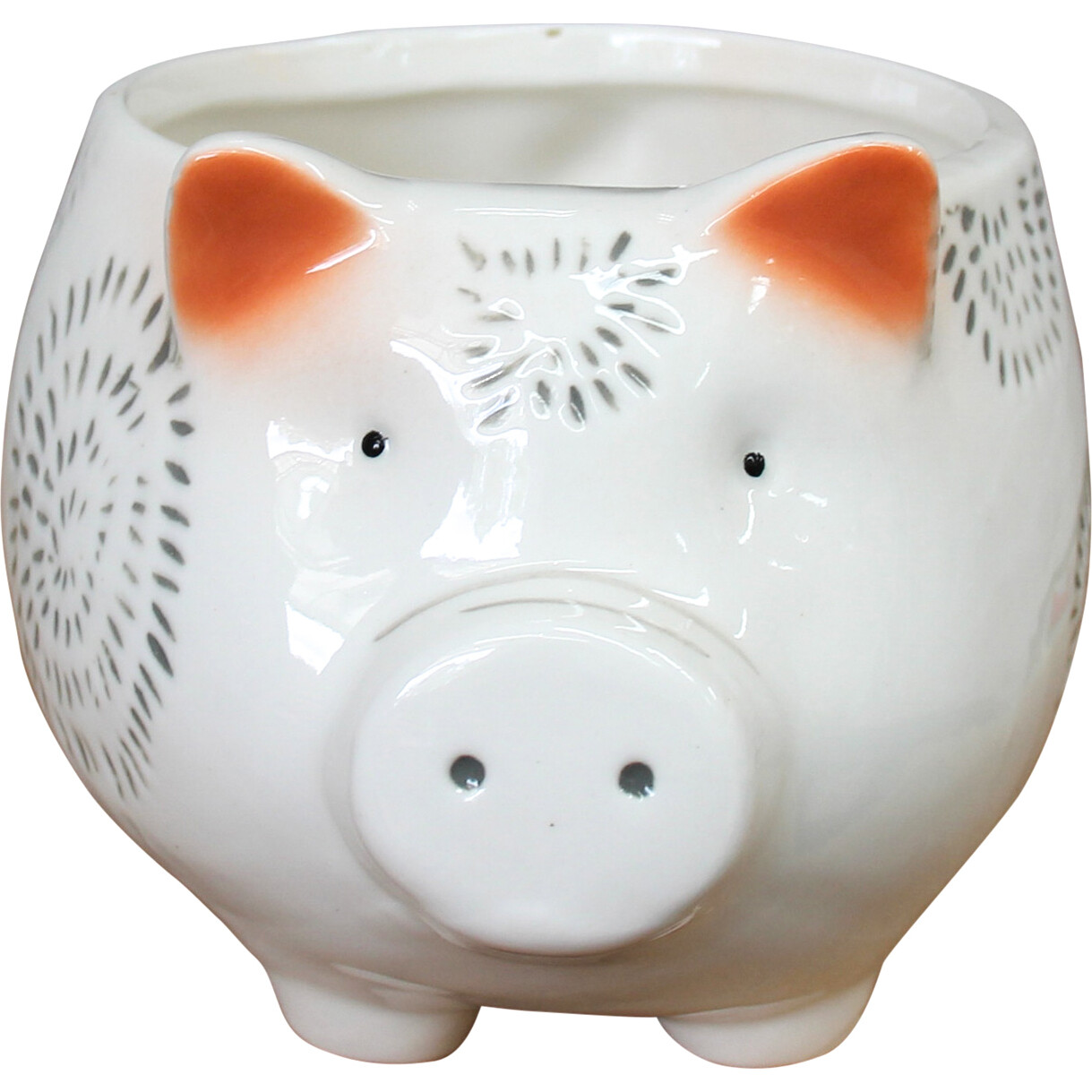 Planter White Miss Piggy