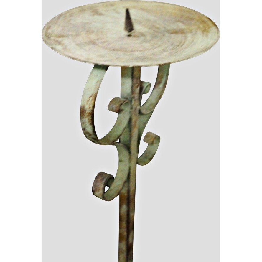 Candle Holder Metal Scroll