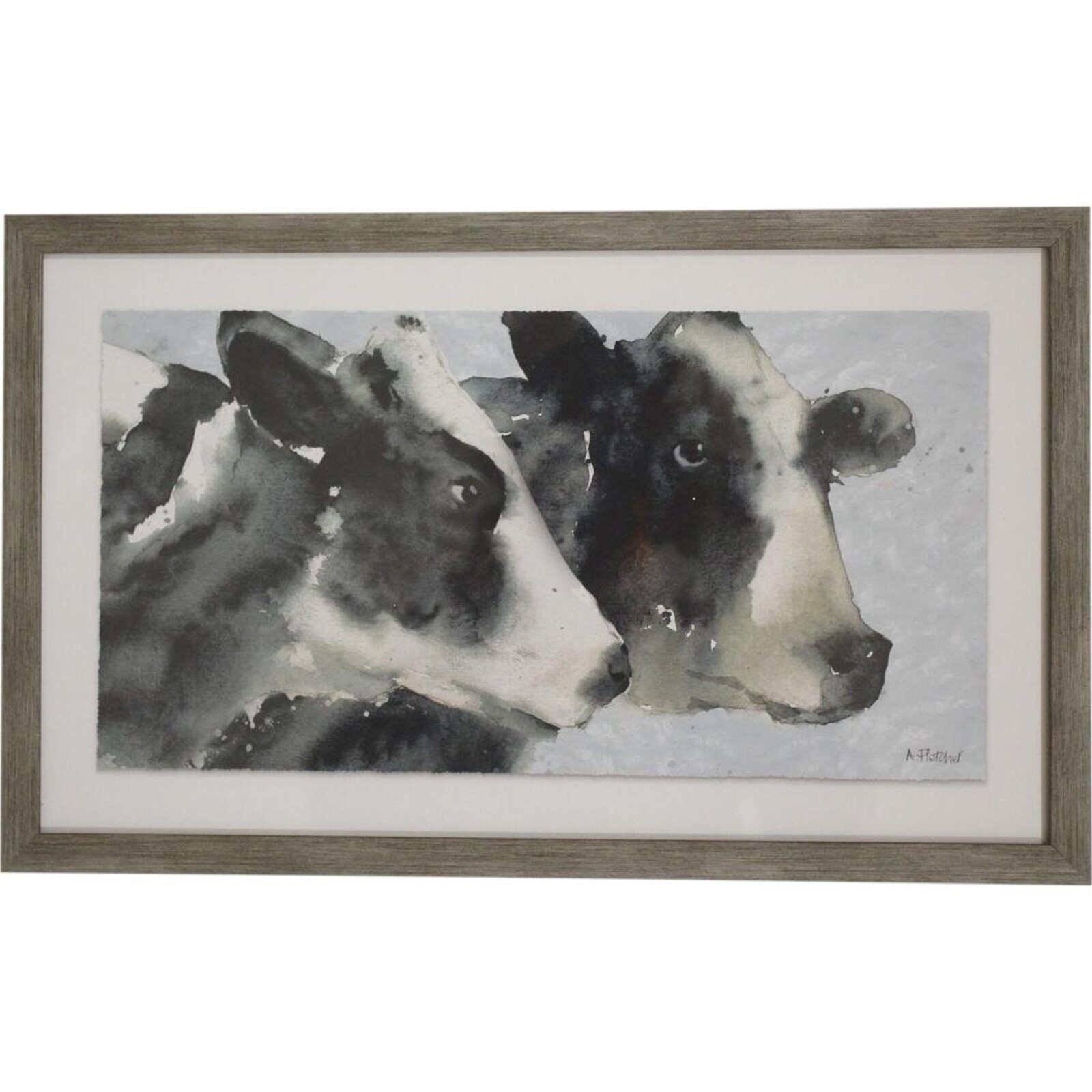 Framed Print Kissing Cows