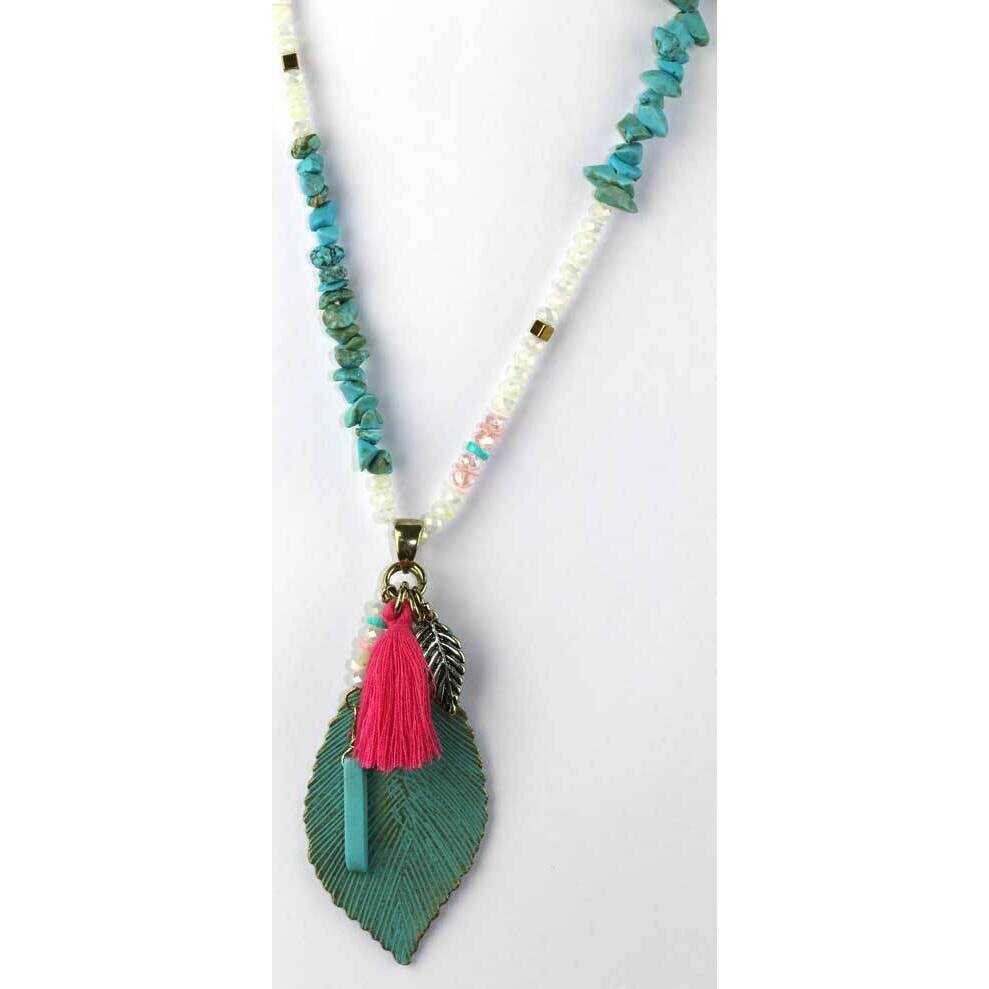 Necklace Leaf Tassel