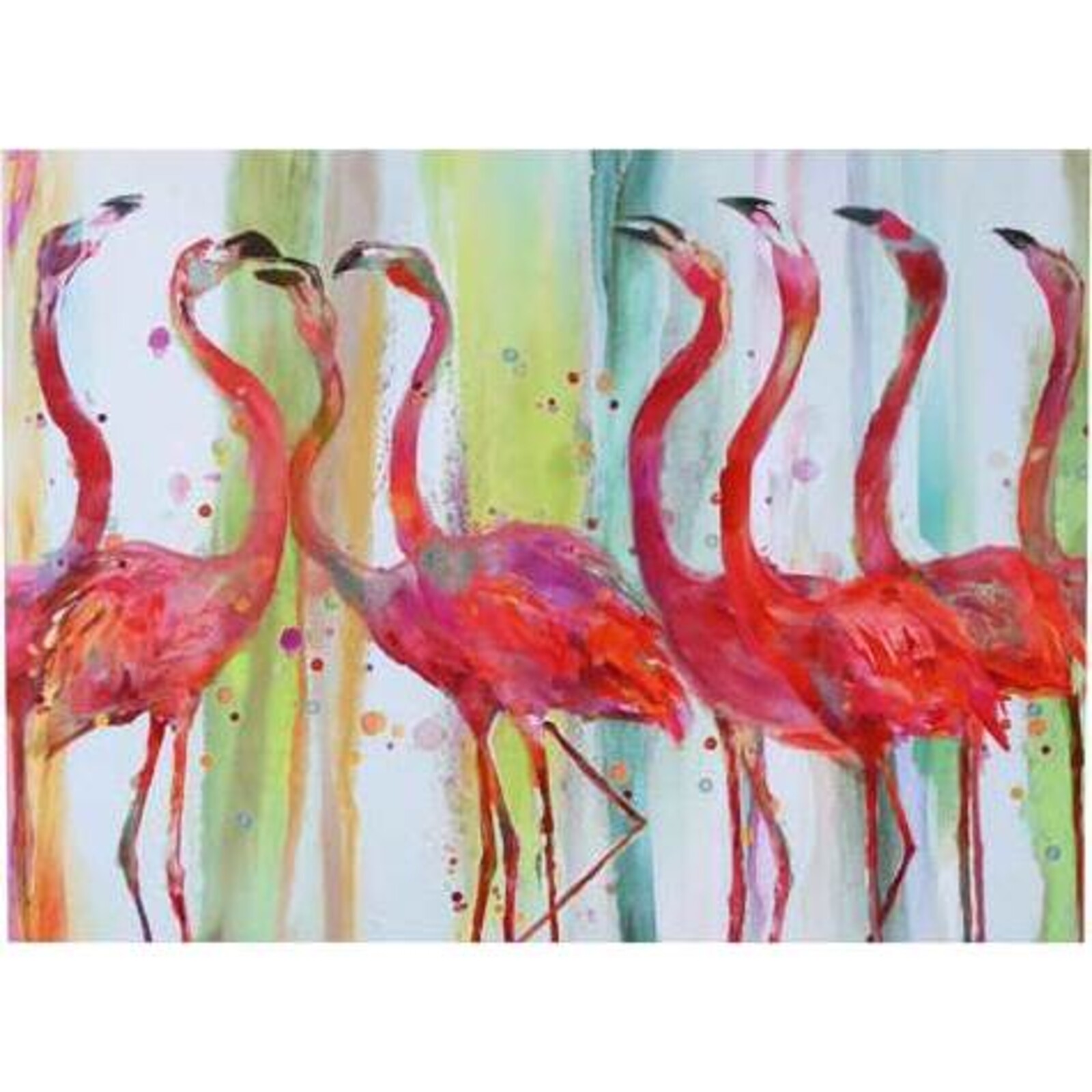 Canvas Print Flamingo Wave
