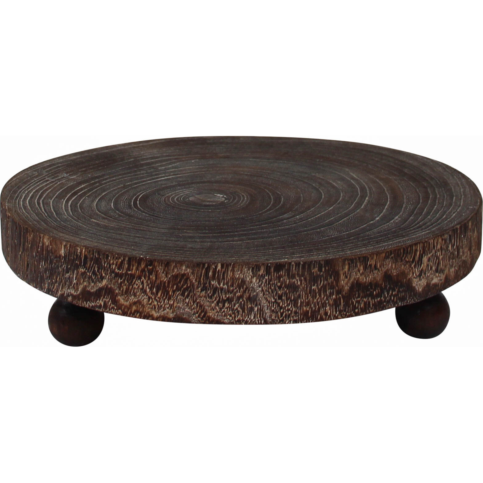 Wood Round Trivet Med