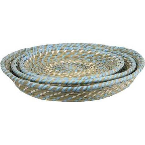 Blue Swirl Bowls S/3