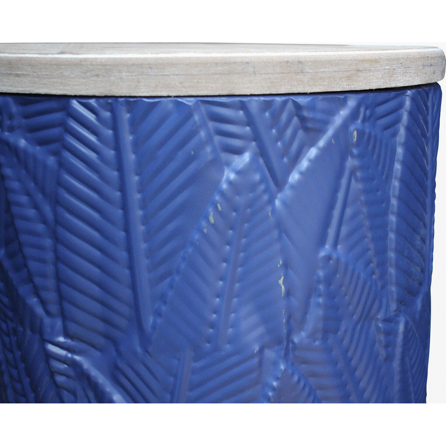 Drum Table Leaf Indigo S/2