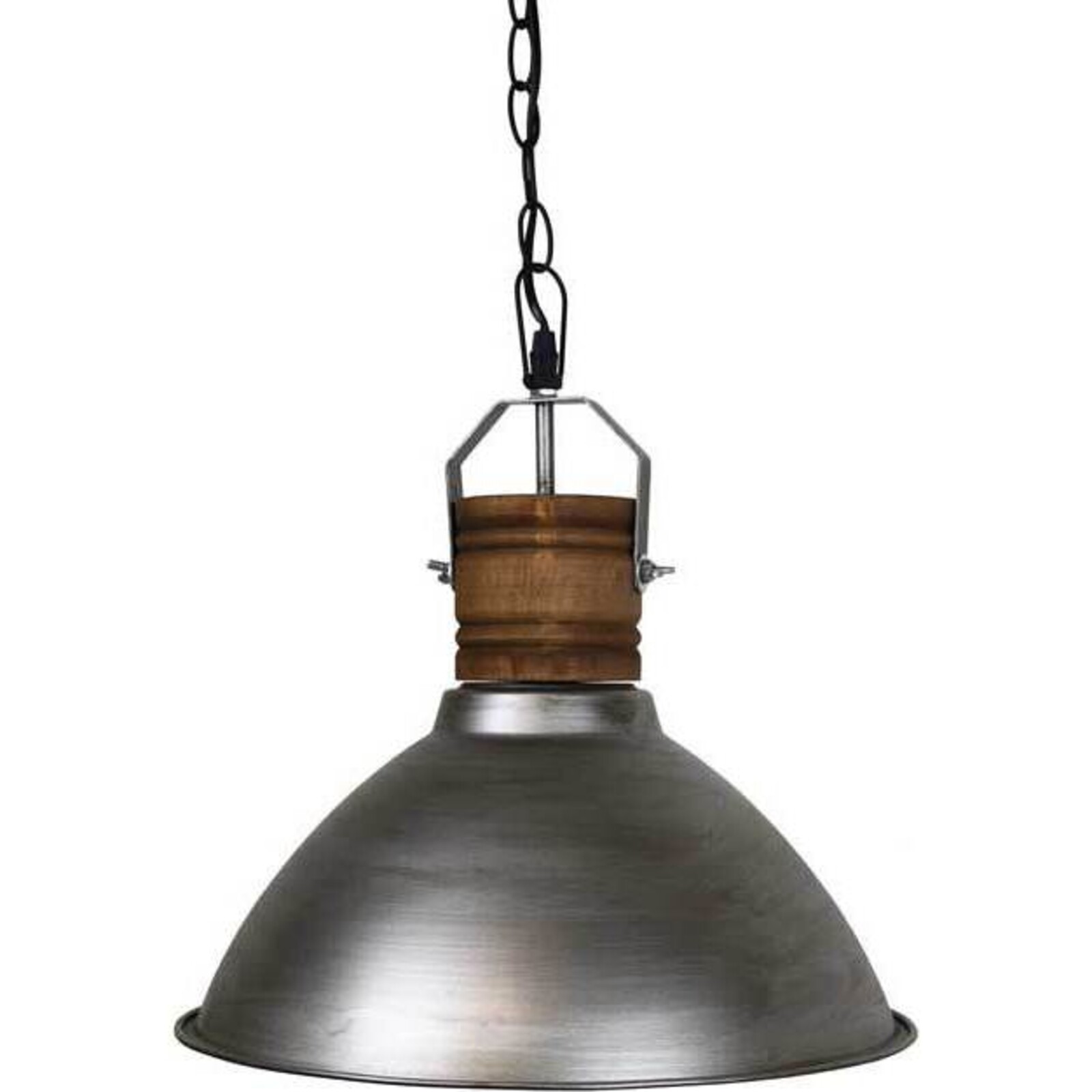 Pendant Lamp Style Silver Wood
