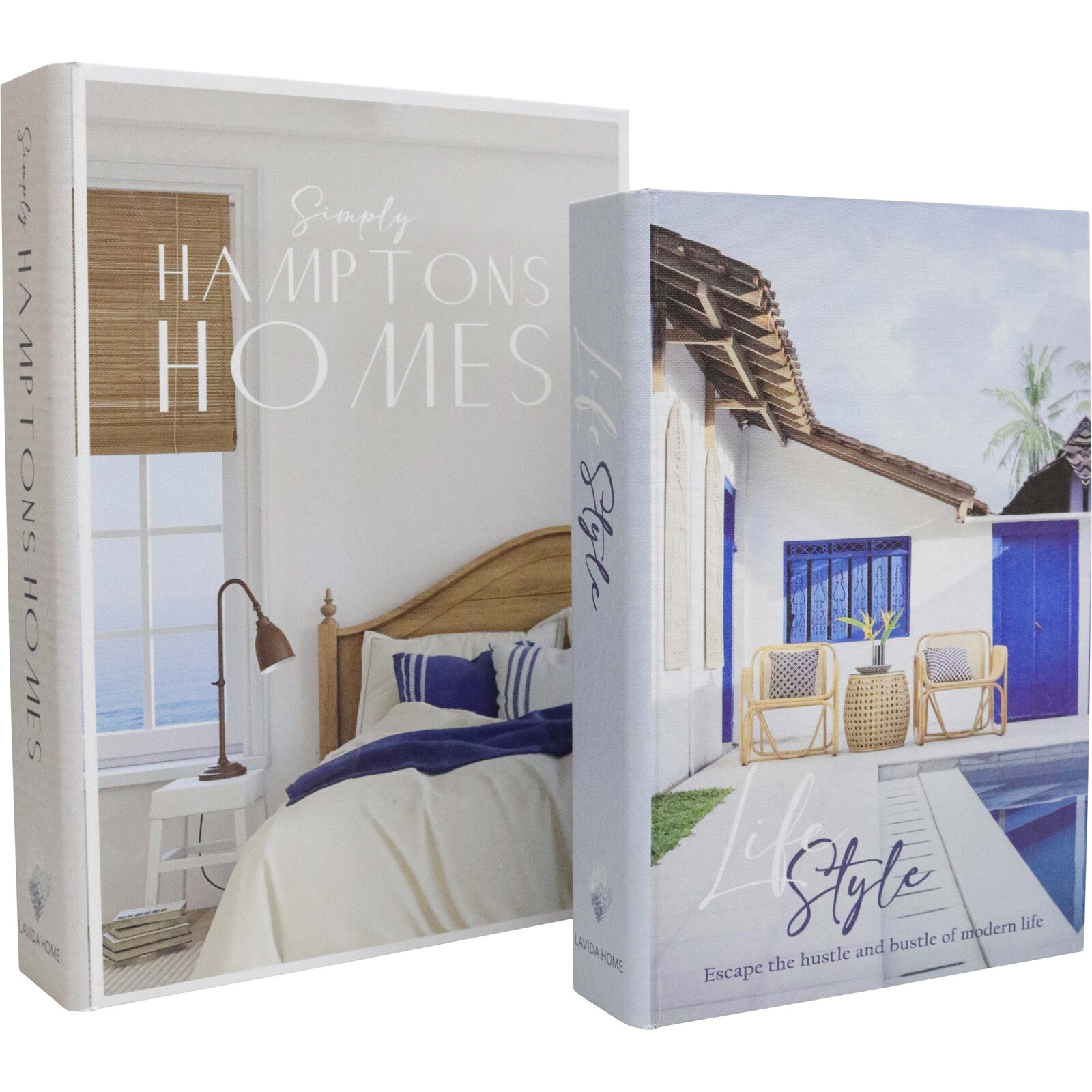 Book Box S/2 Lrg Hamptons Lifestyle