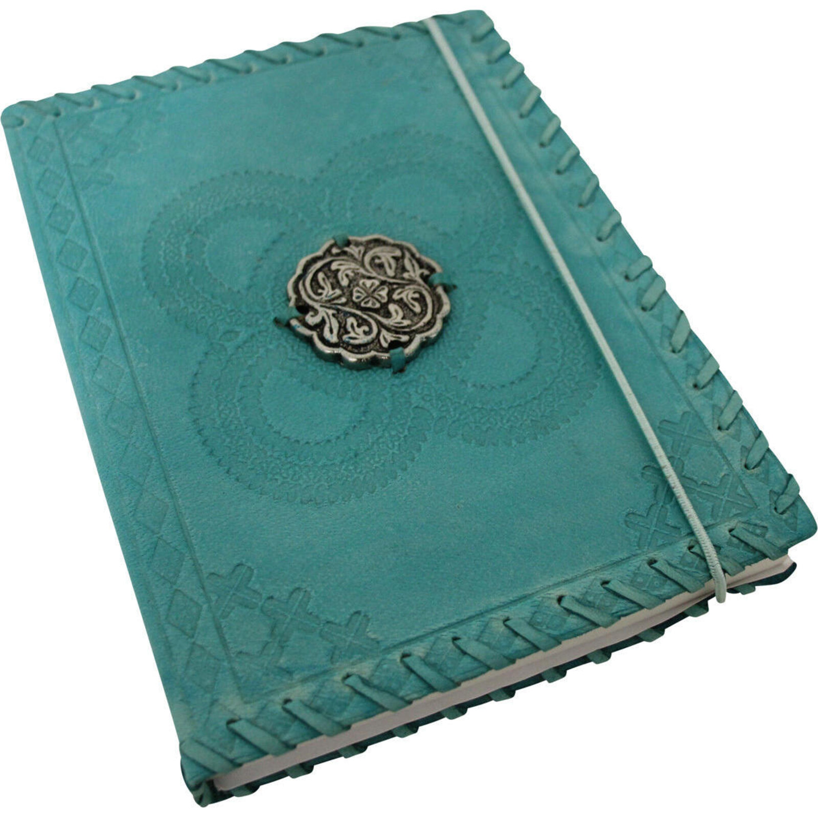 Leather N/Book Medal Aqua
