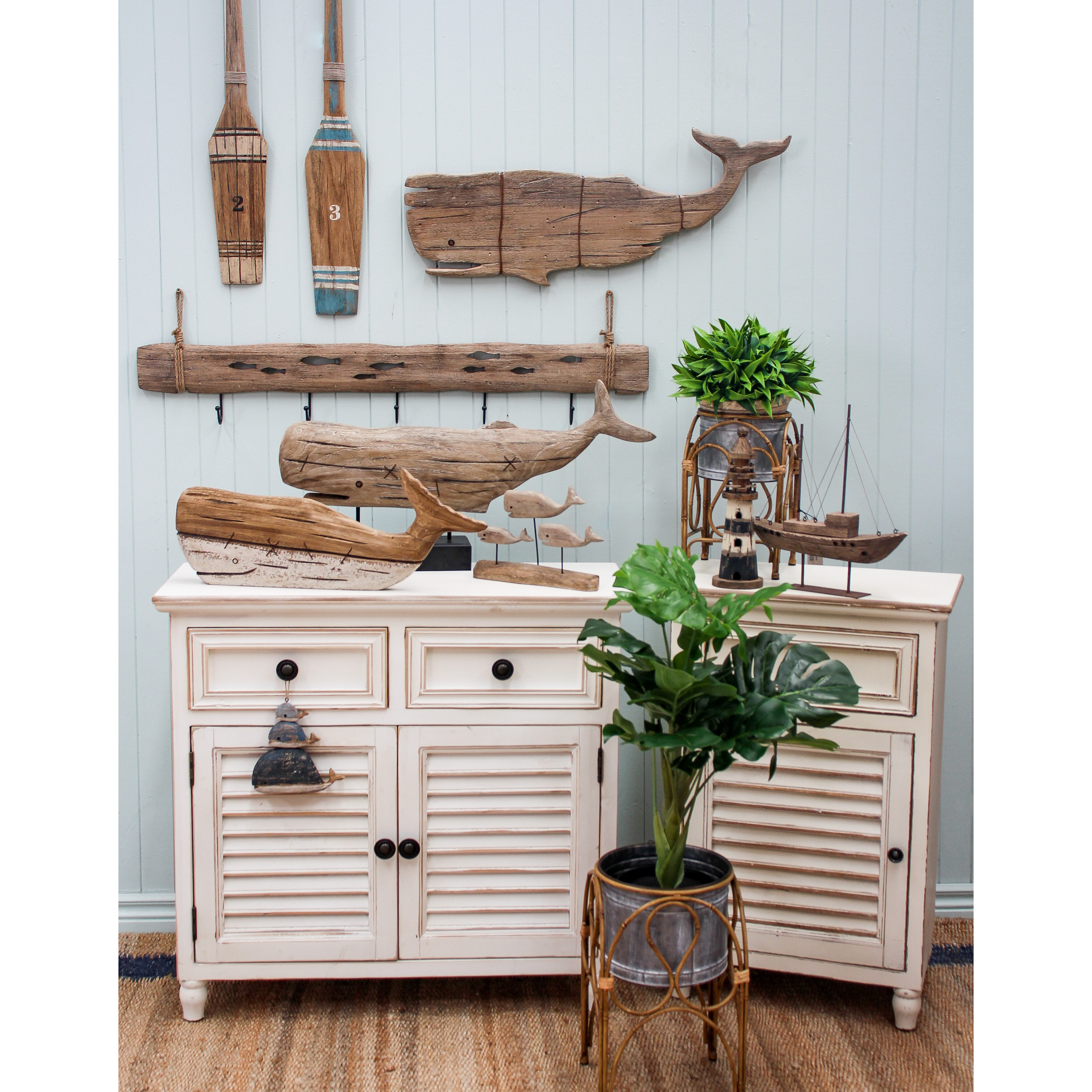 Oar Rustic White Sml