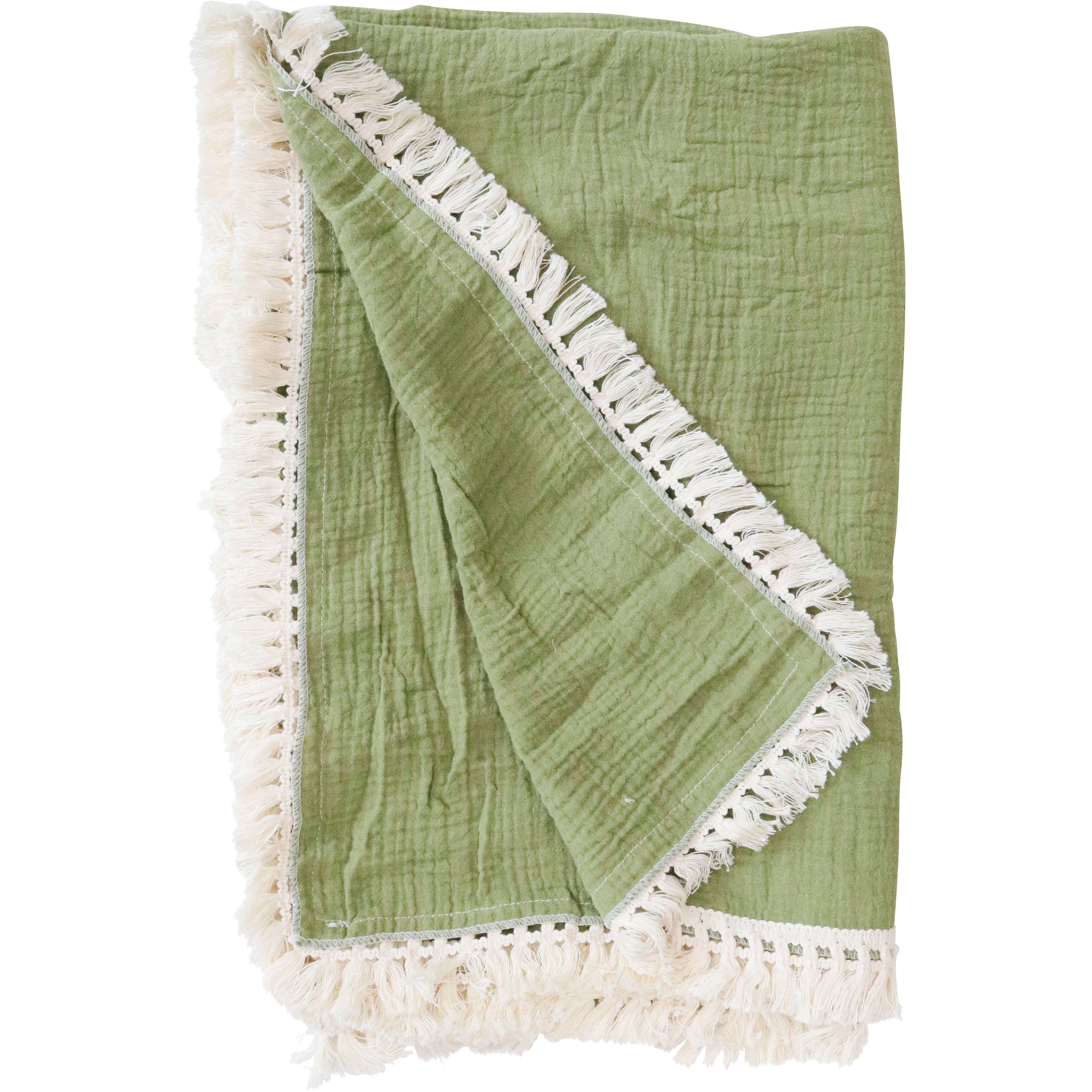 Cotton Throw Olive