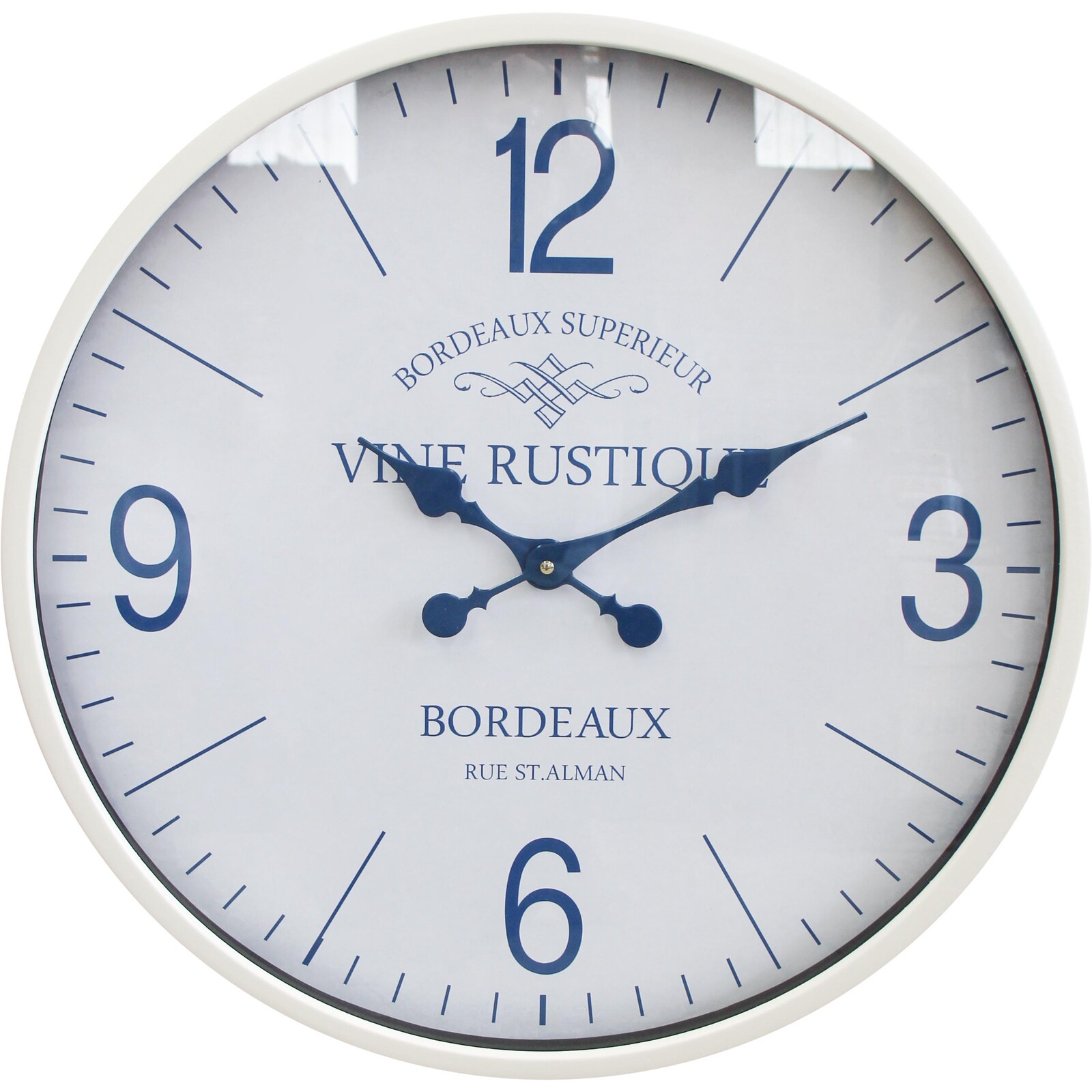 Clock Vine Rustique Navy 56cm