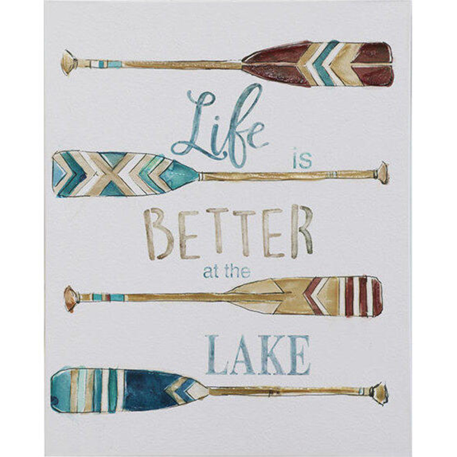 Parchment Print Lake Paddle