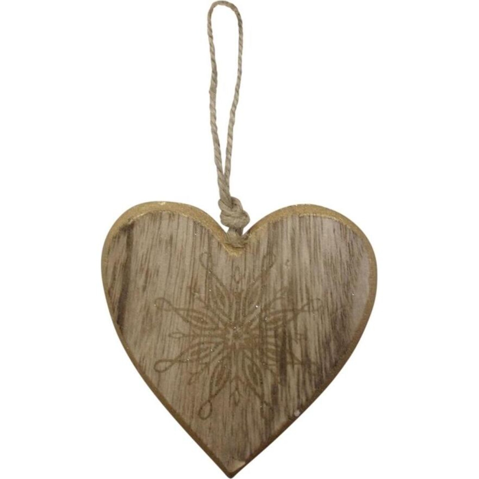Hanging Heart Timber/Gold
