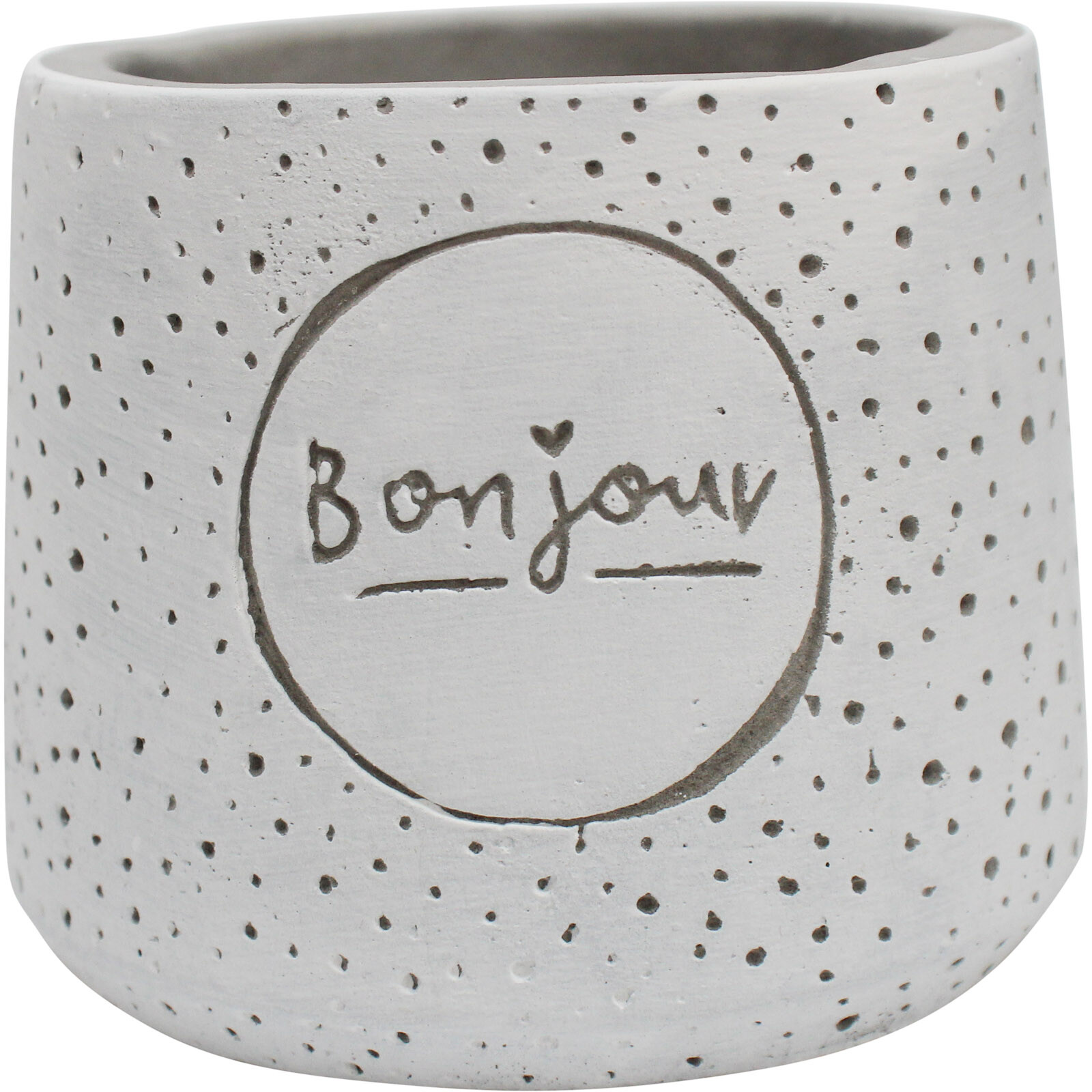 Mini Planter Bonjour White