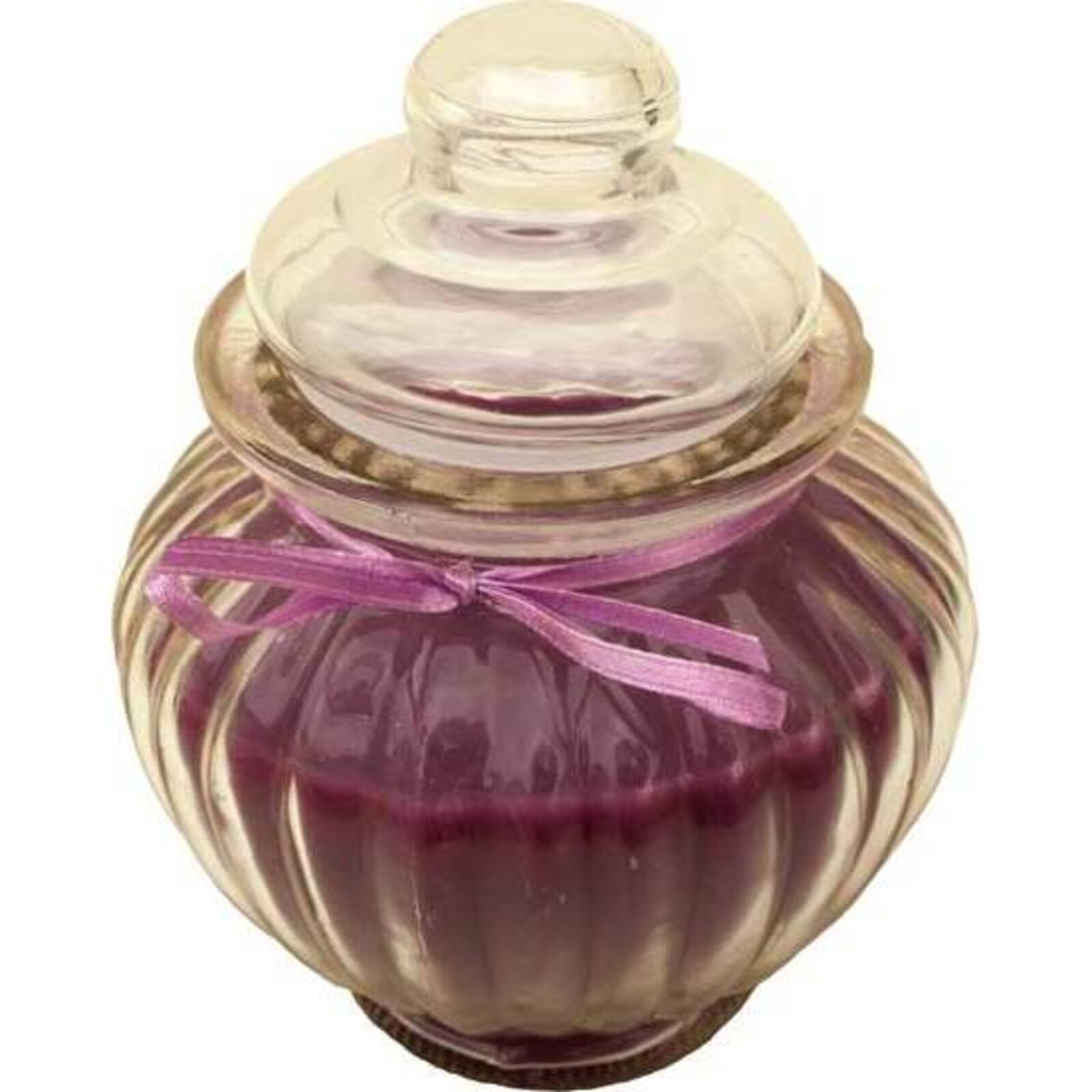 Ribb Candle Jar Lavender