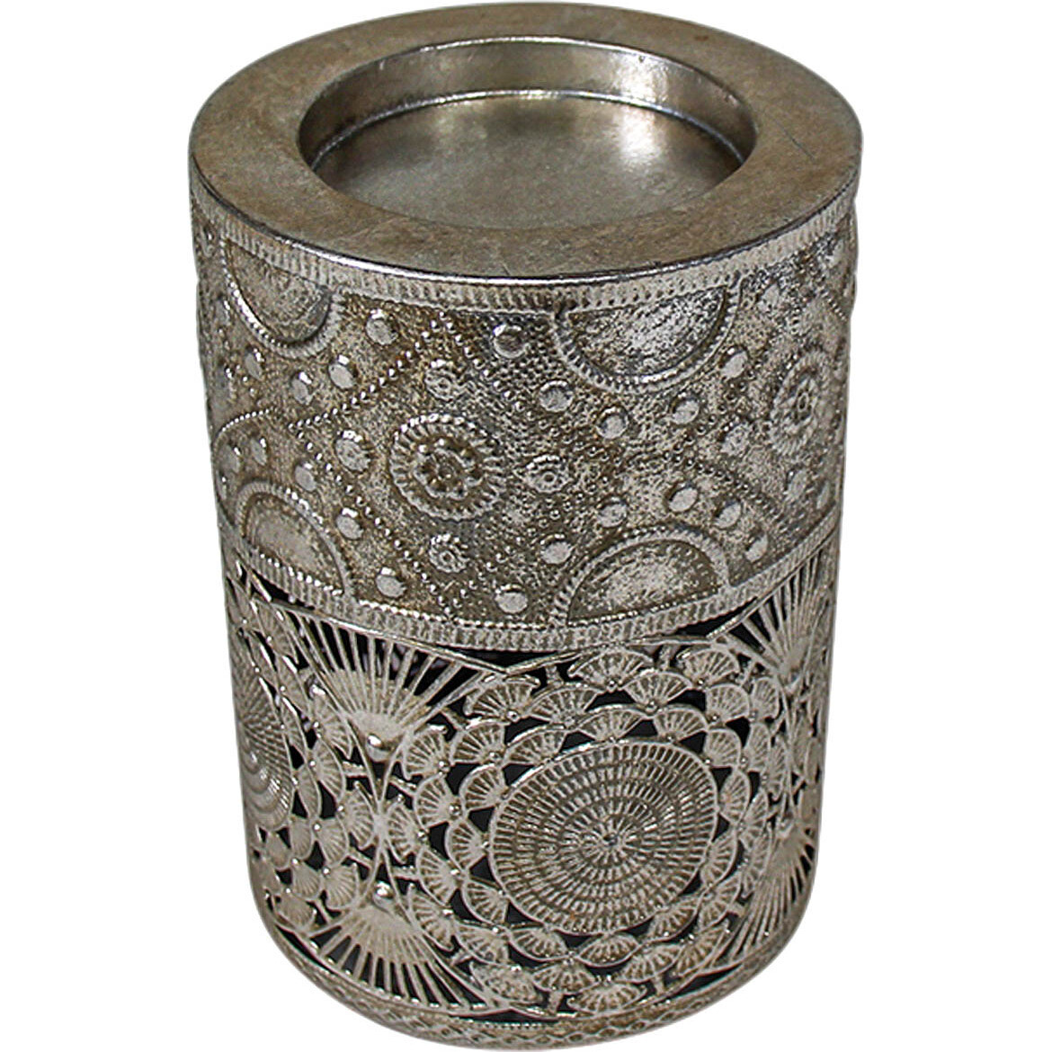 Candle Holder Kibris Silver Tall