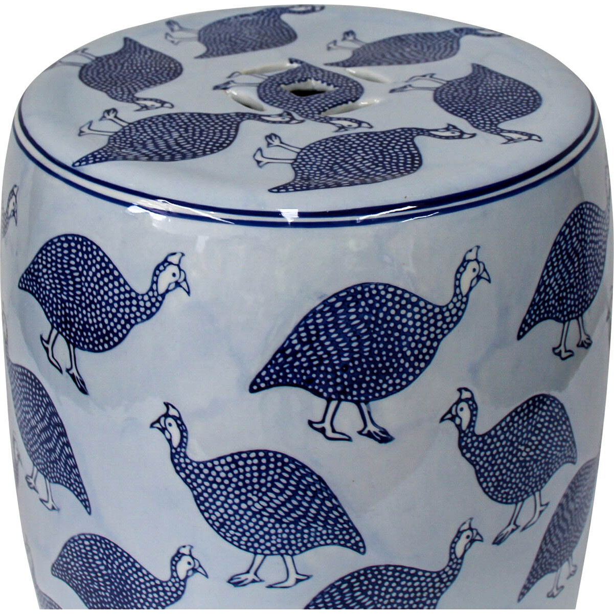 # Stool Blue Guinea Fowl