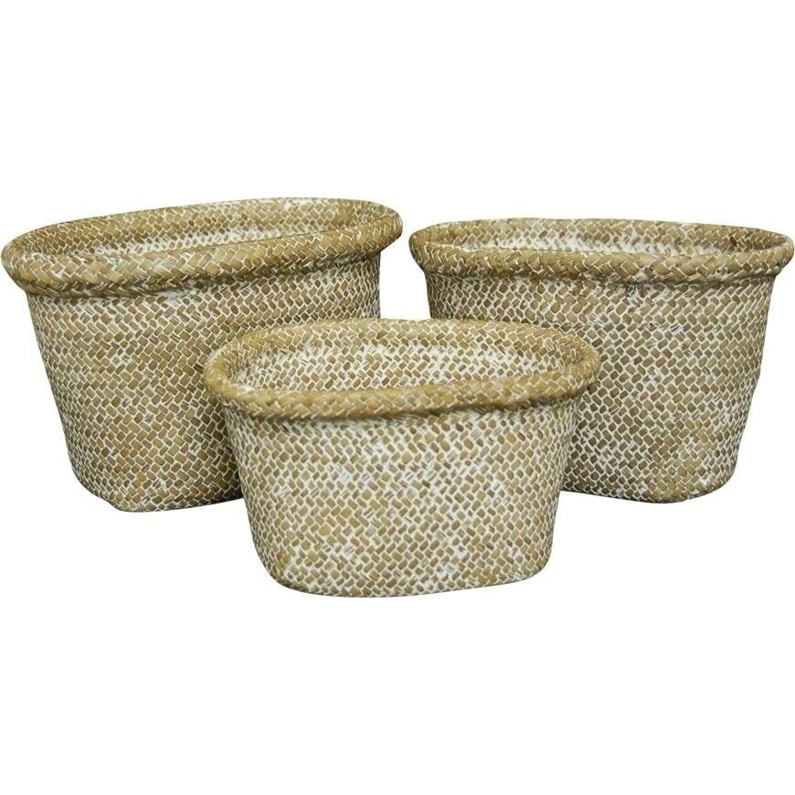 Woven Oval Storage mini NatWash