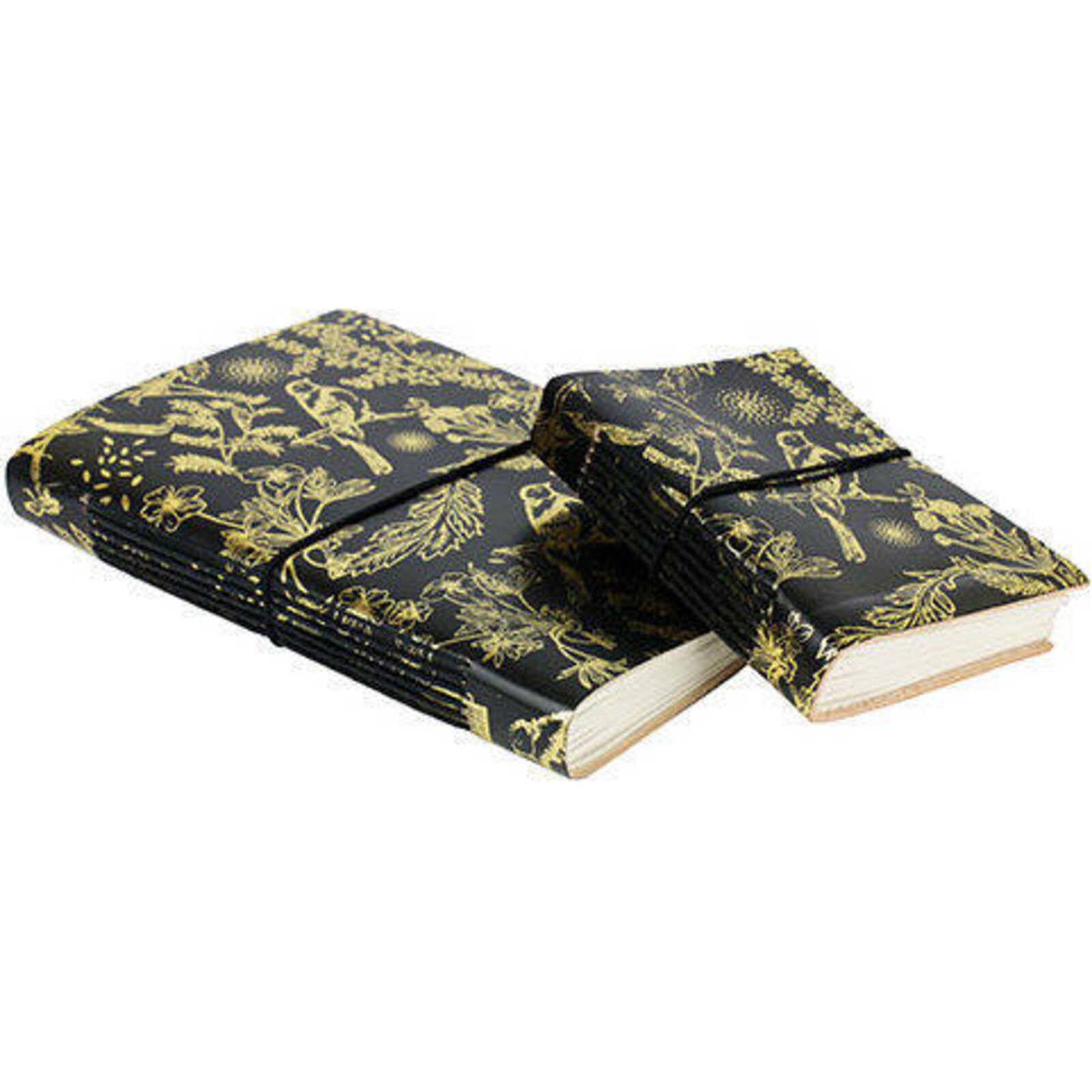 Leather Notebook Gold Bird Small