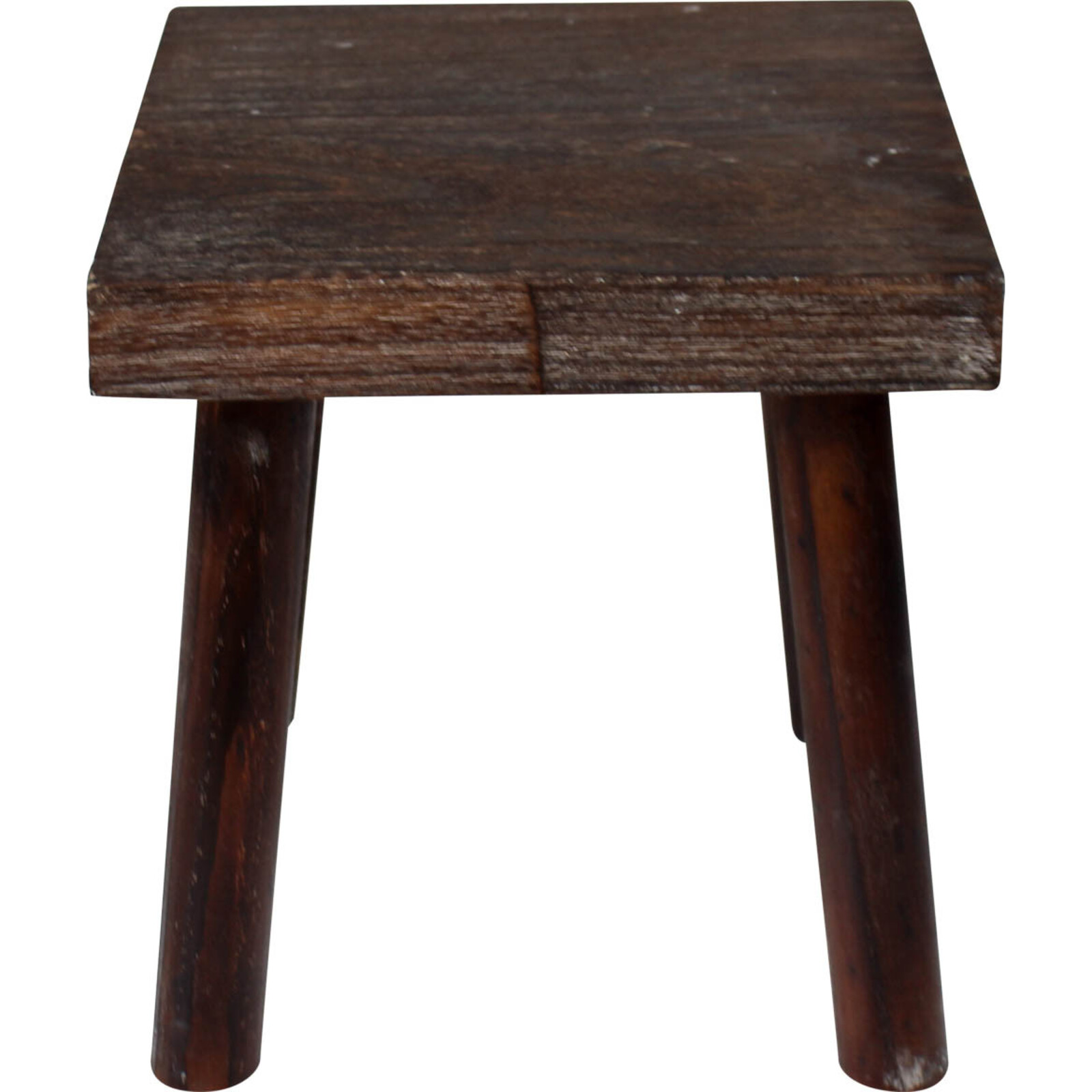 Wood Square Stool Med