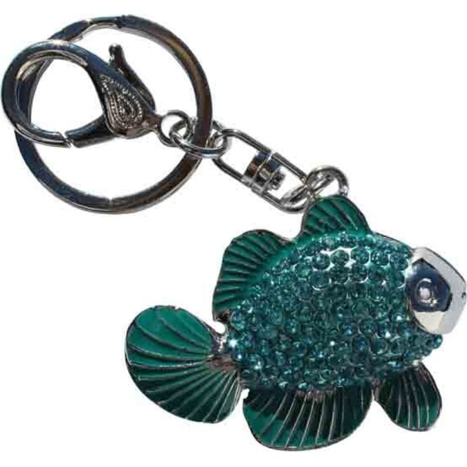 Keyring - Fan Fish Blue
