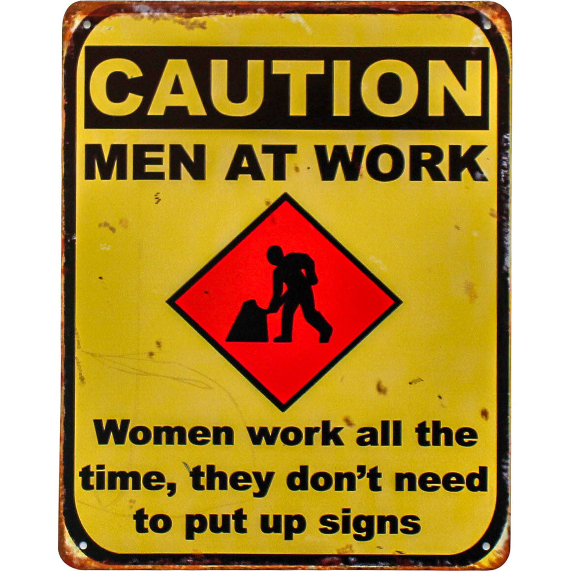 Sign Caution Men at Work