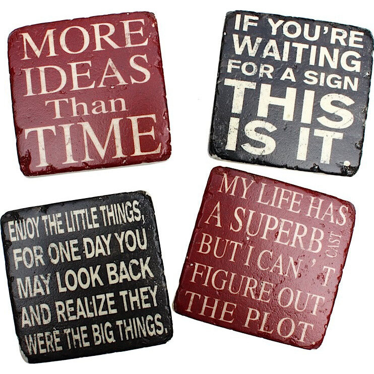 Coasters - Red Black Sayings