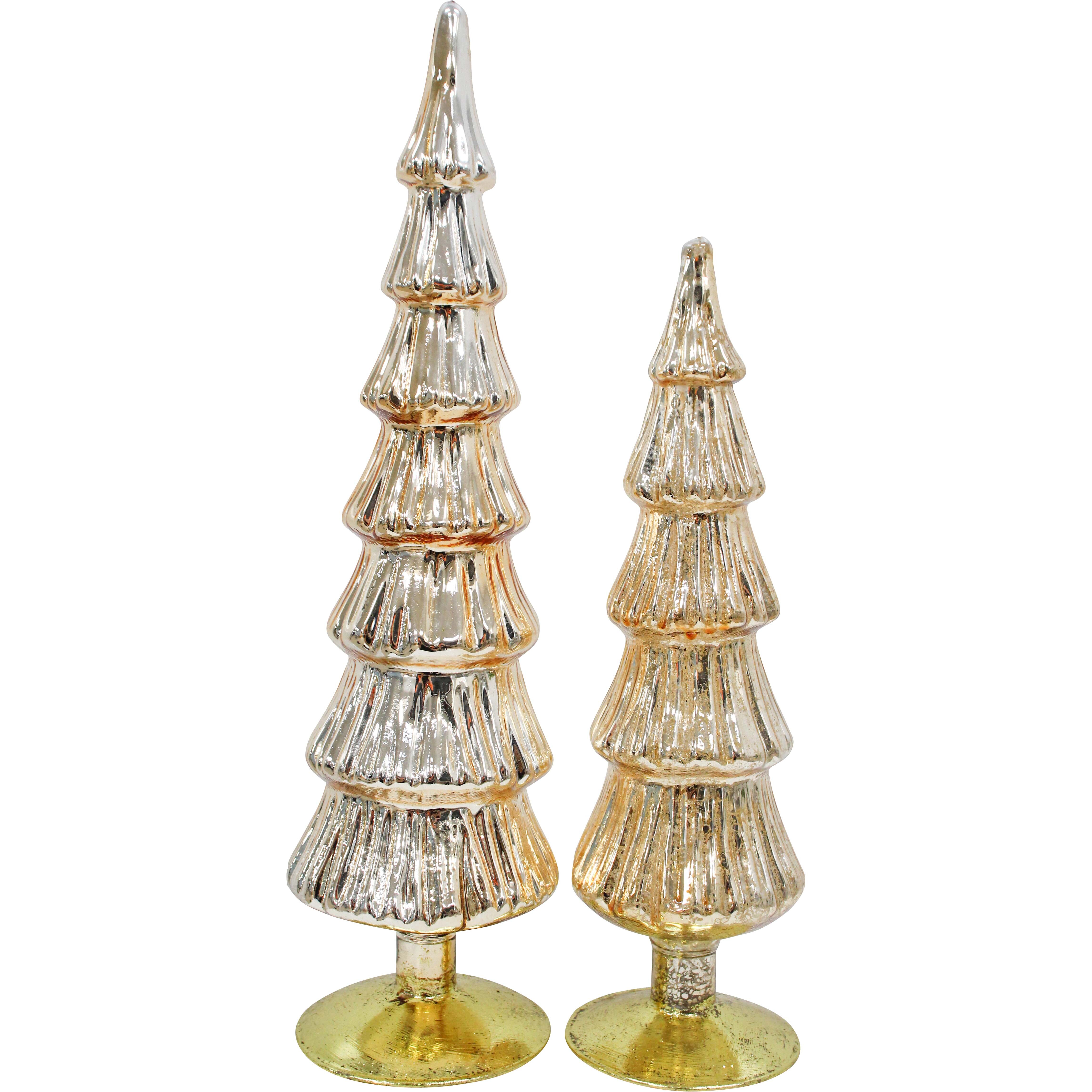 Glass S/2 Tree Gold