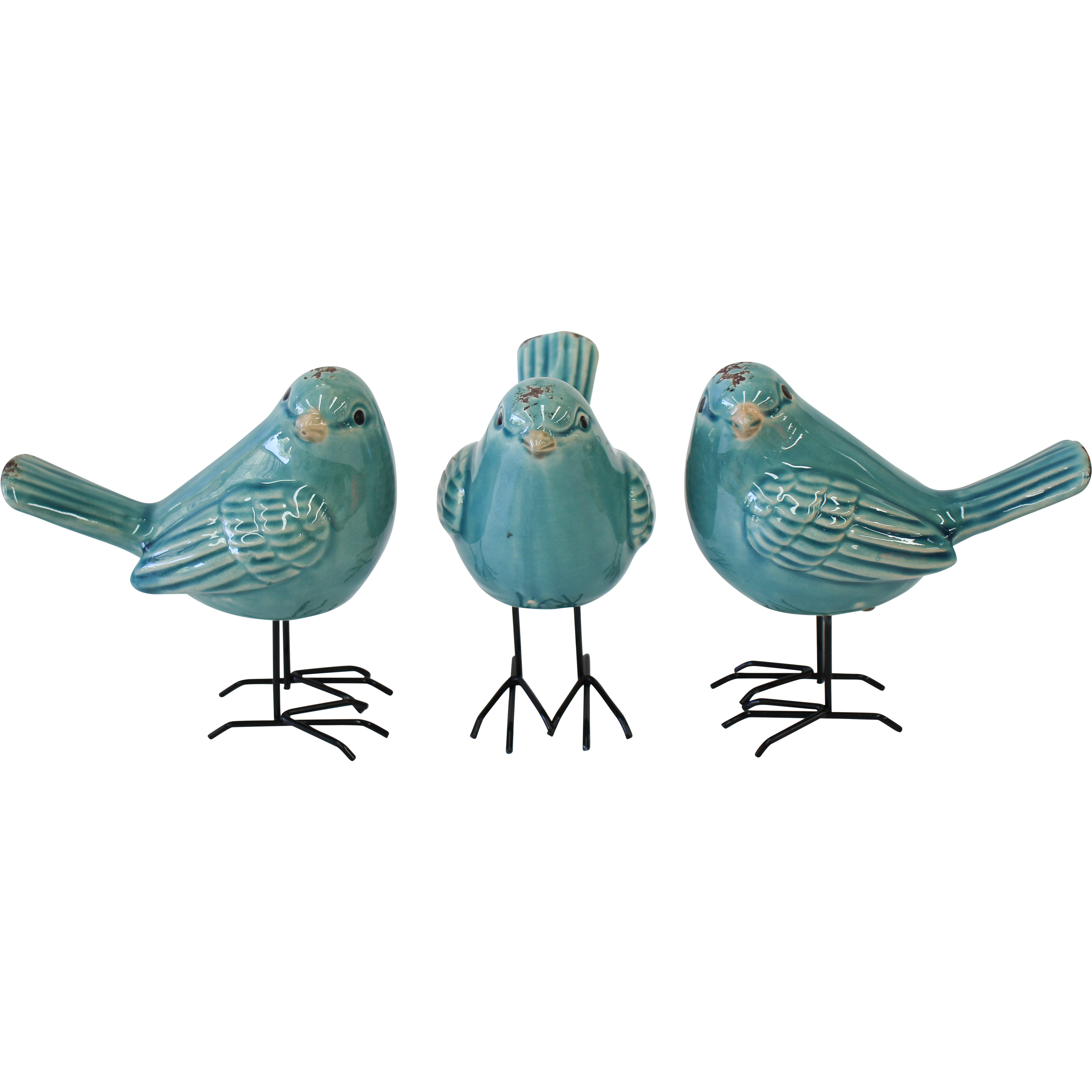 Birds On Legs S/3 Blue