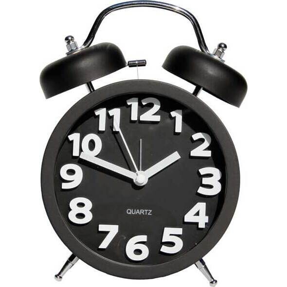 Clock - 3D Black Large