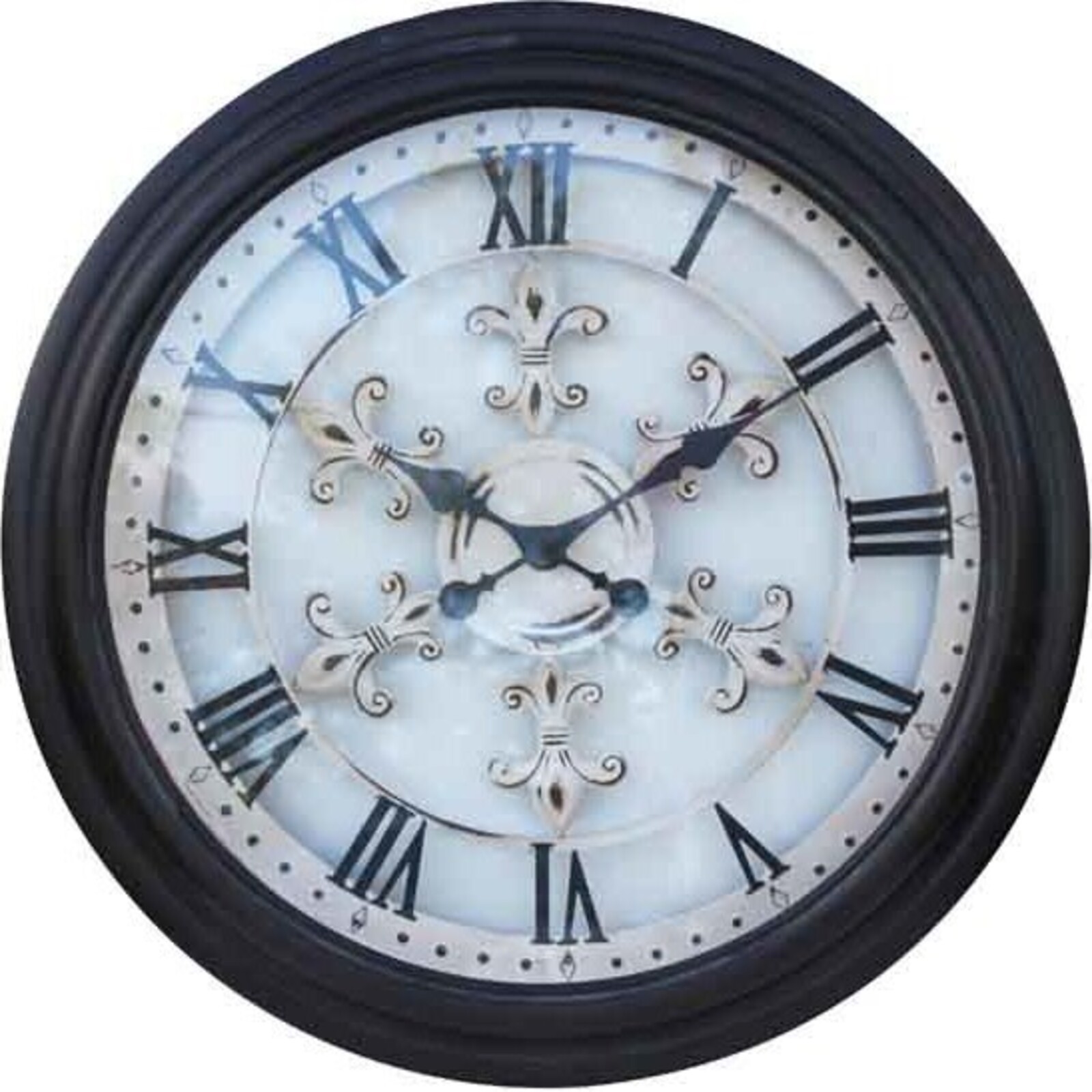 Metal Clock - Fleur de Lys