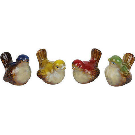 Ceramic Birds Colour S/4