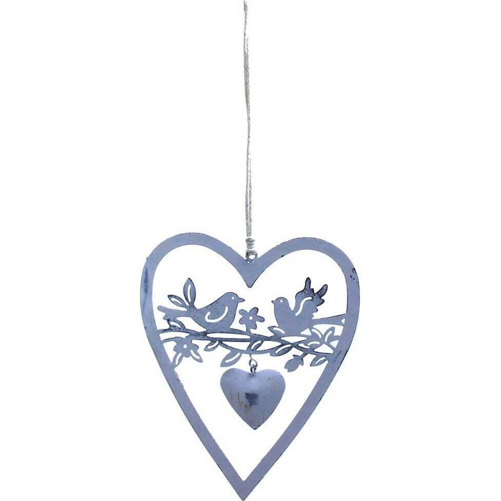 Hanging Heart Doves Lg