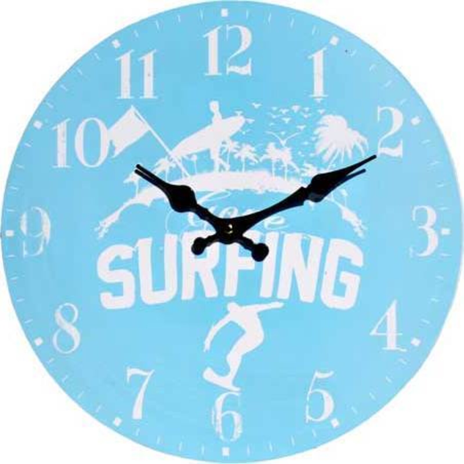 Clock Blue Gone Surfing